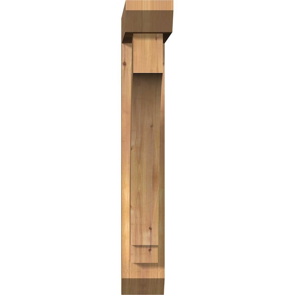 Imperial Slat Smooth Bracket W/ Offset Brace, Western Red Cedar, 5 1/2W X 24D X 36H